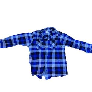 Kids blue flannel